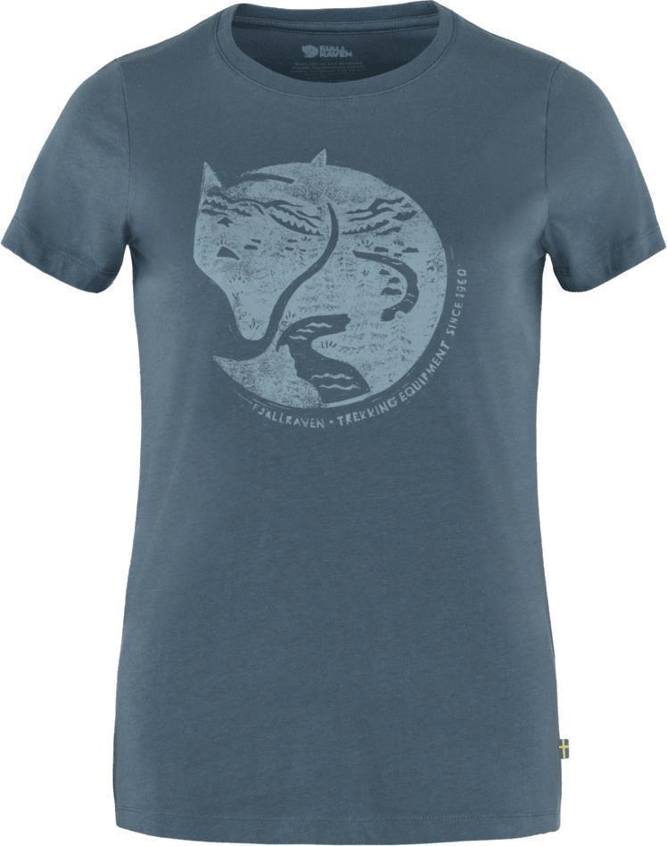 Arctic Fox Print T-Shirt - Womens - Indigo Blue 1