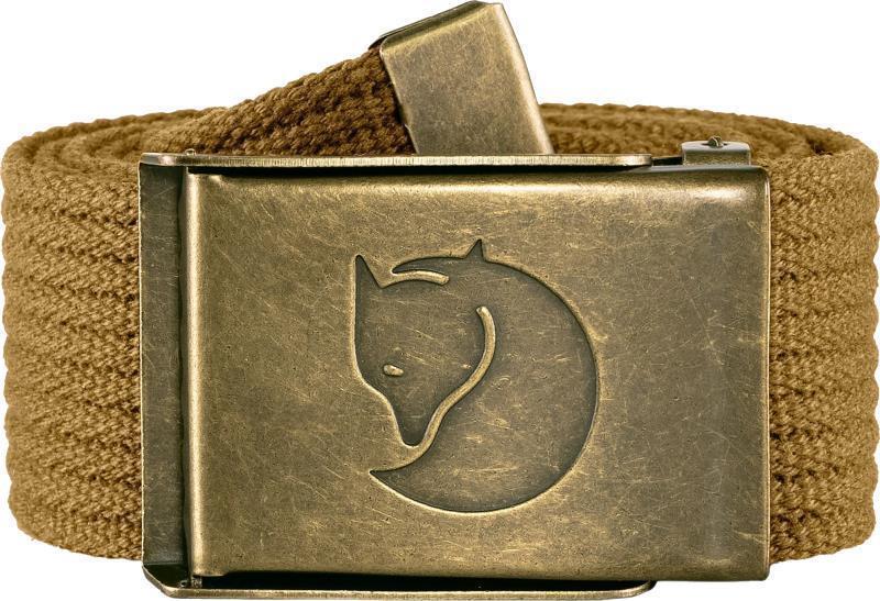 Canvas Brass Belt 4cm - Buckwheat Brown 1