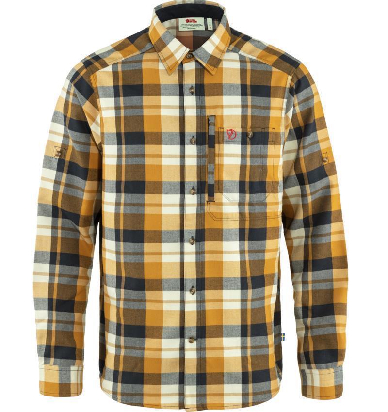 Fjallglim Shirt - Mens - Buckwheat Brown / Dark Navy 1
