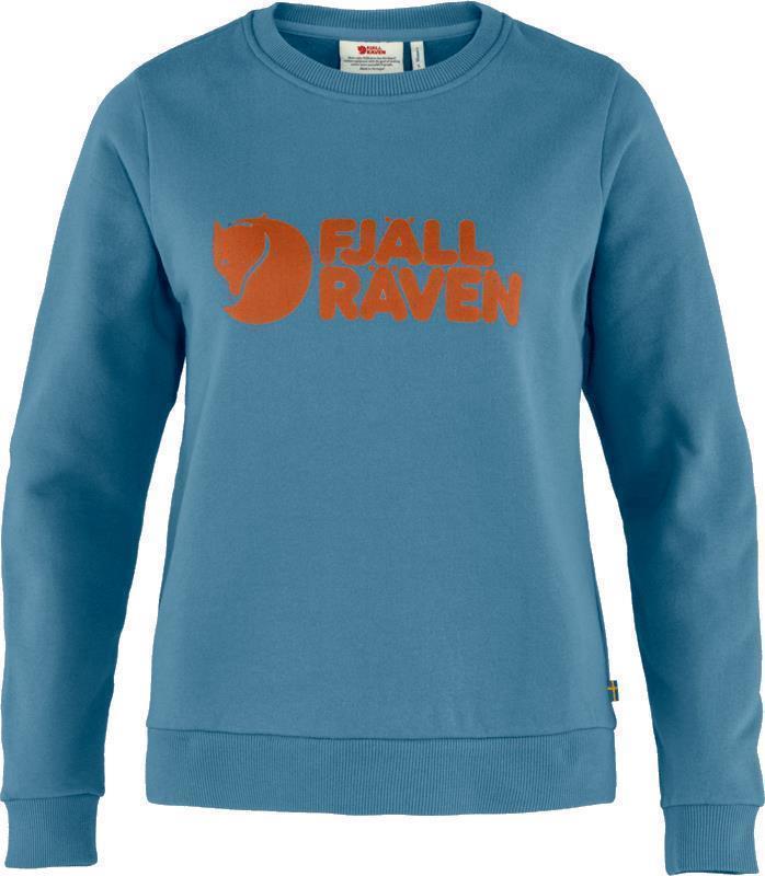 Fjallraven Logo Sweater - Womens - Dawn Blue / Terracotta Brown 1