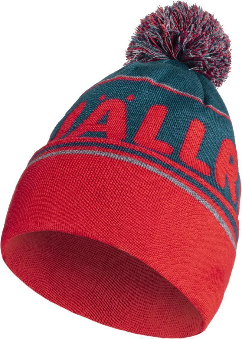 Fjallraven Pom Hat - Storm / True Red 1