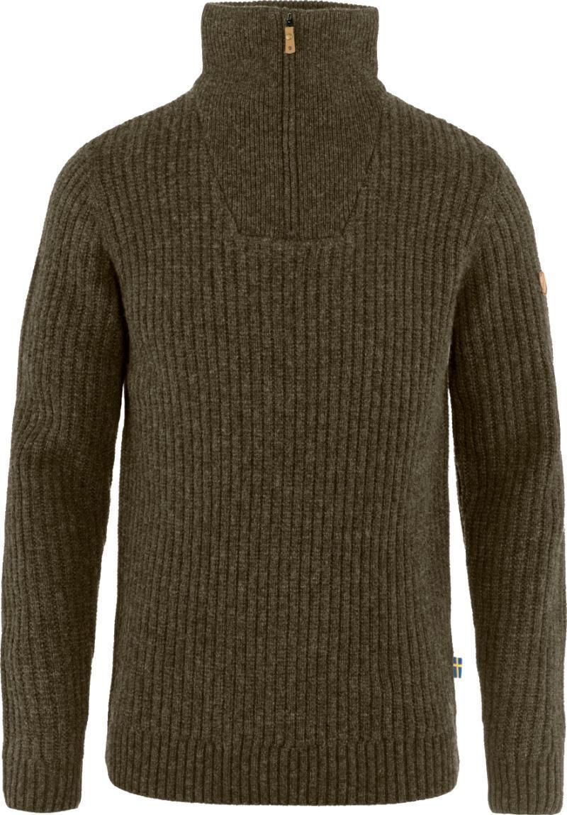 Ovik Half Zip Knit - Mens - Dark Olive 1