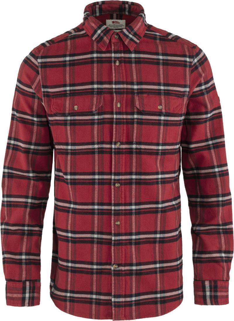 Ovik Heavy Flannel Shirt - Mens - Red Oak / Fog 1