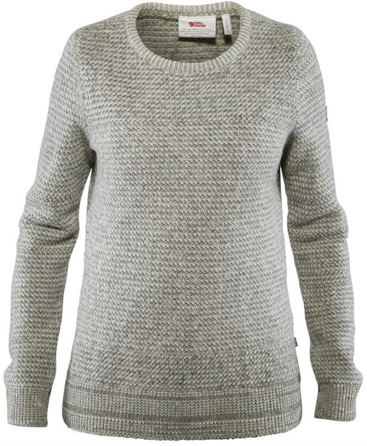 Ovik Structure Sweater - Womens - Egg Shell / Grey 1