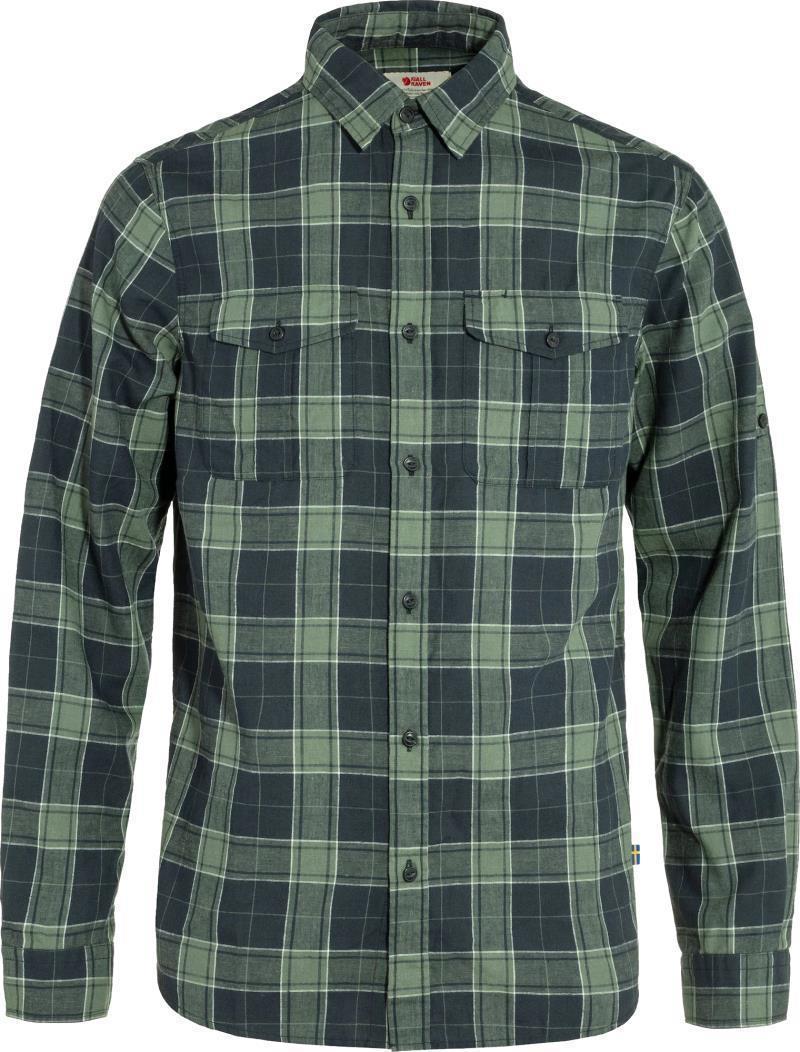 Ovik Travel LS Shirt - Mens - Dark Navy / Patina Green 1