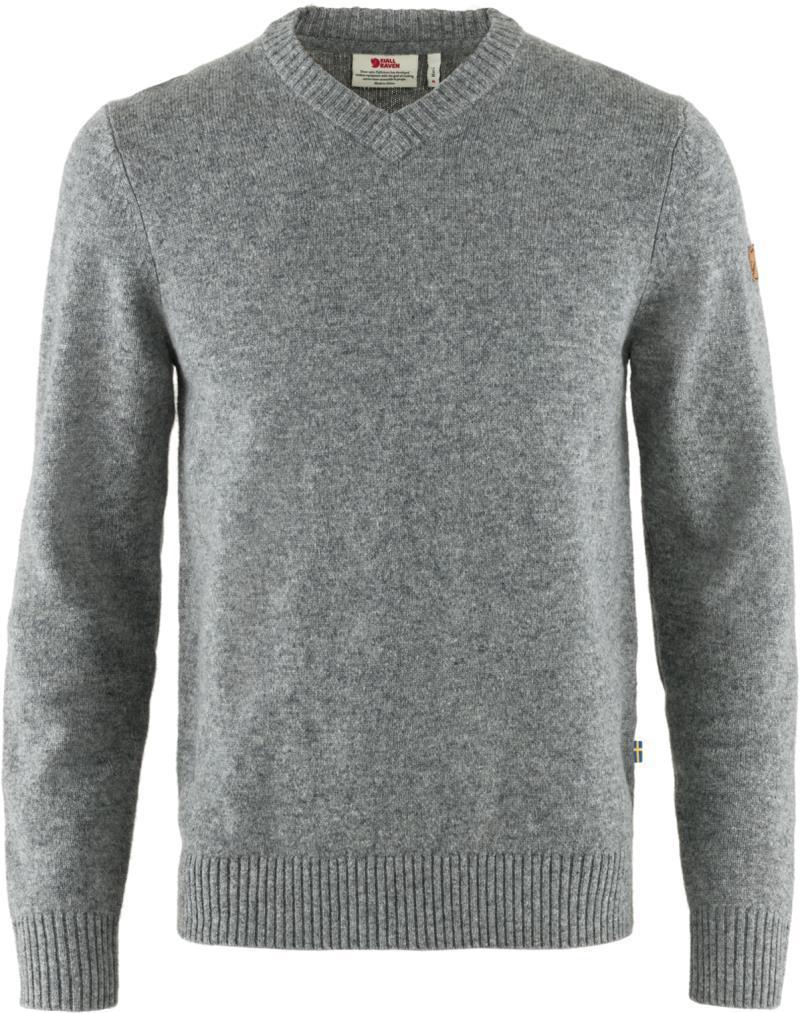 Ovik V-Neck Sweater - Mens - Grey 1