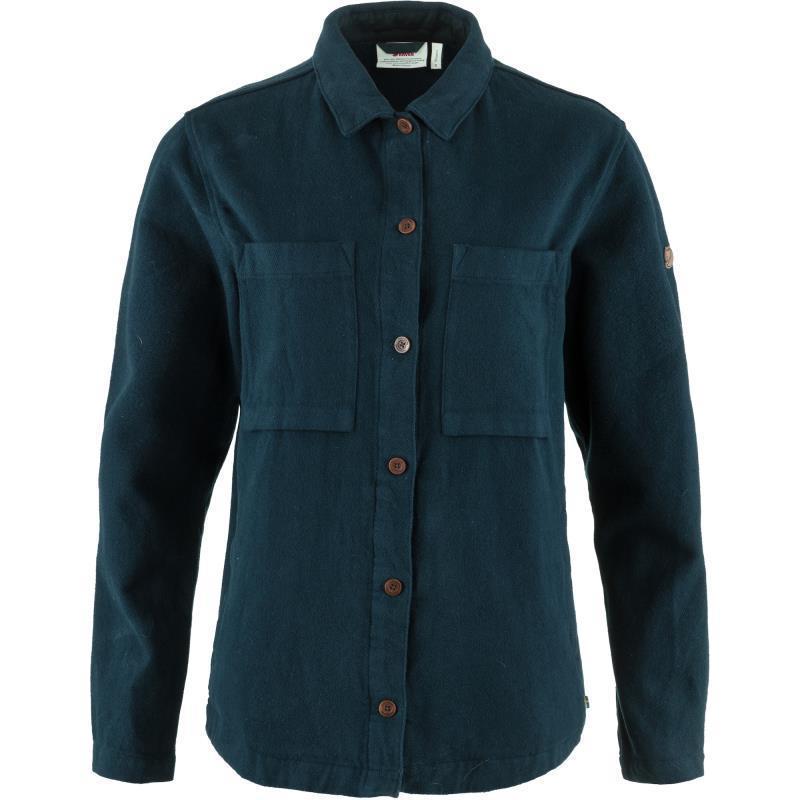 Singi Flannel Overshirt - Womens - Dark Navy 1