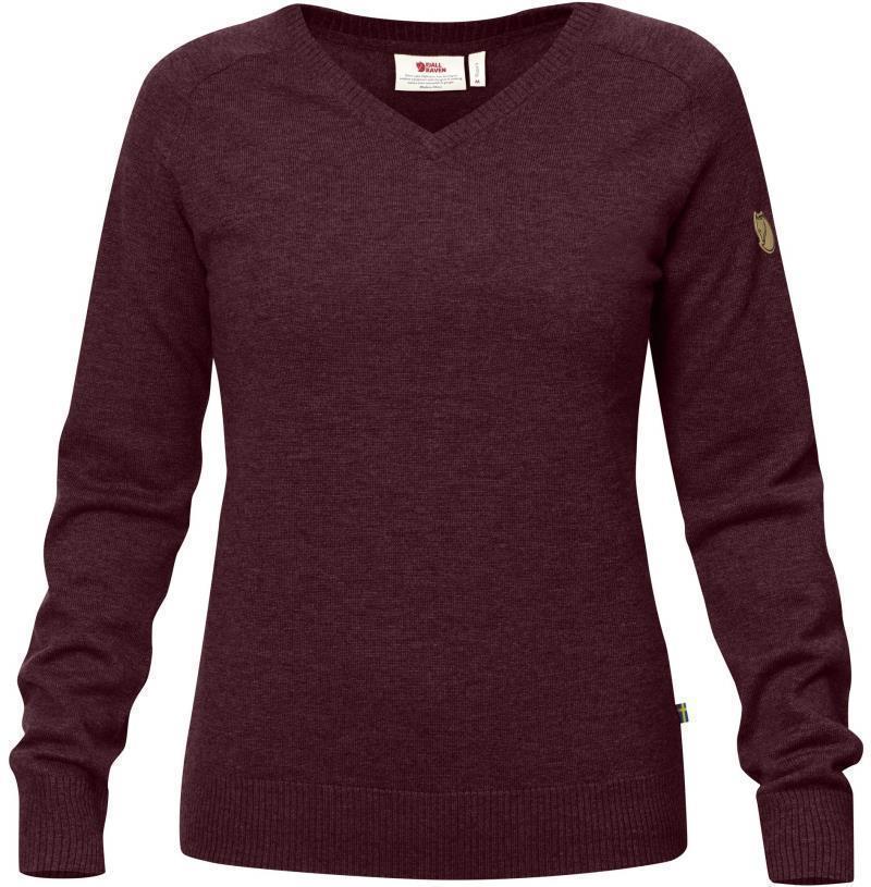 Sormland V-Neck Sweater - Womens - Dark Garnet 1