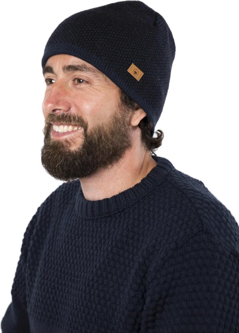 Dai Reversible Beanie, 100% Merino - midnight blue 1