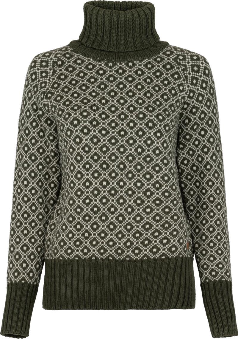 Lila Sweater, 100% Merino - Womens - olive 1