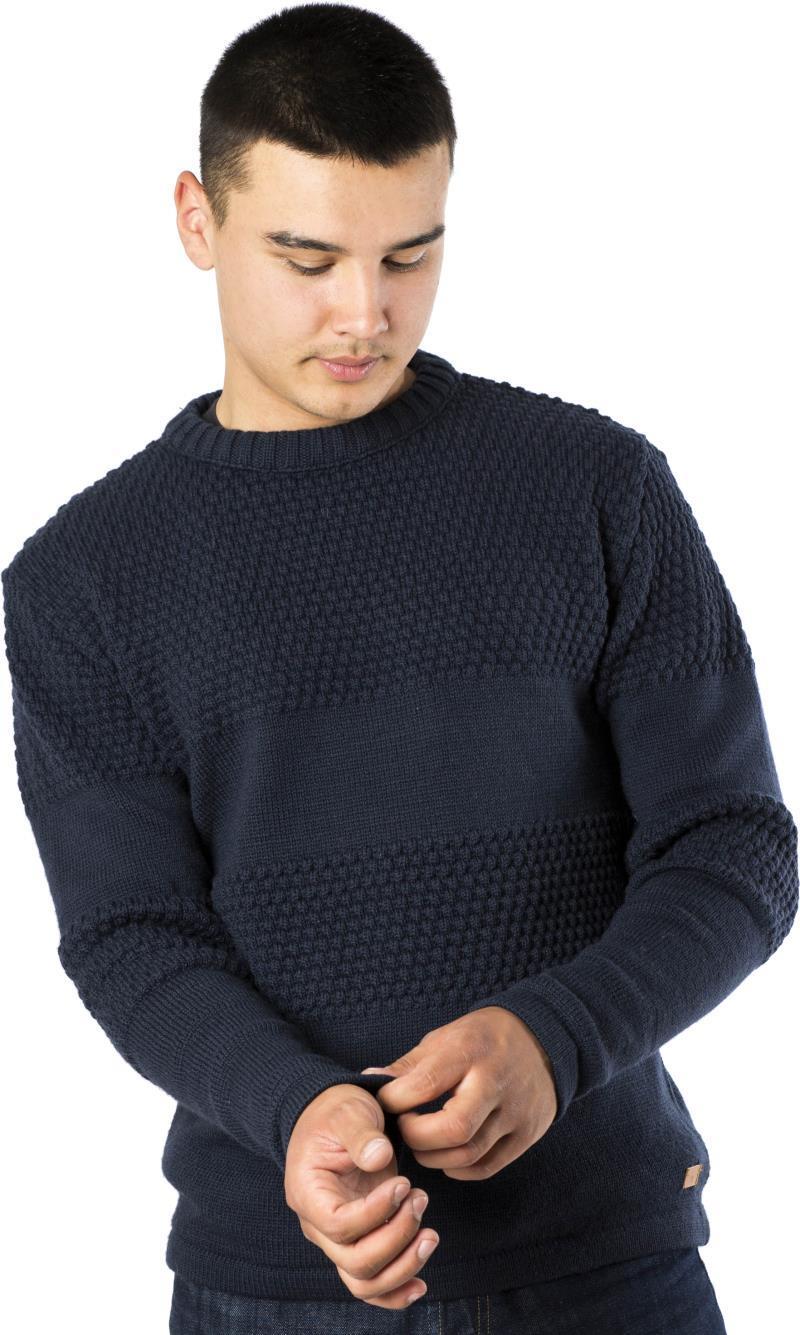Nyhavn Round Neck Sweater, 100% Merino - Mens - midnight 1