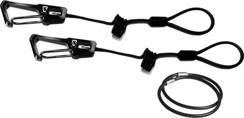 AT Coiled Ski Leash - Pair - Black 1