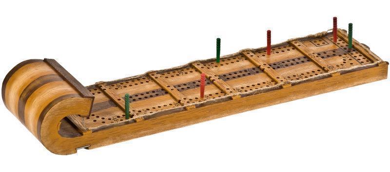 Outside / Inside Cabin Game - Cribbage Board - Toboggan - Not Applicable 1