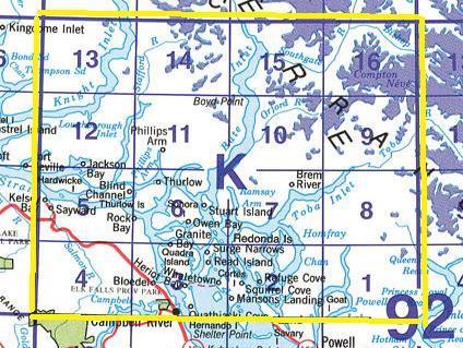 TOPO MAP PAPER 1:250,000 - 92K 1