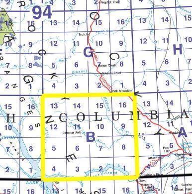 TOPO MAP PAPER 1:250,000 - 94B 1