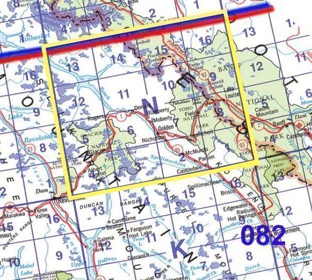 TOPO MAP PAPER 1:50,000 - 82N 1
