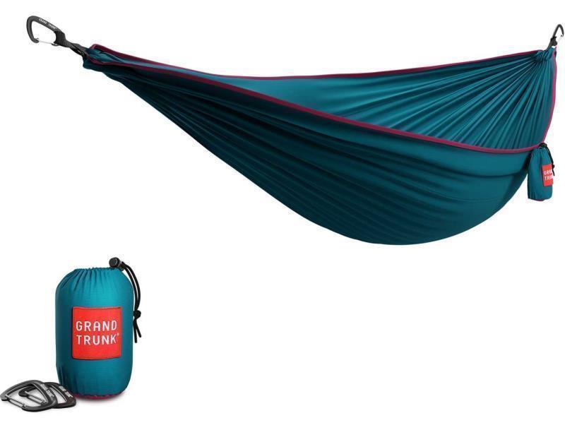 TrunkTech Double Hammock - Deep Teal / Maroon 2