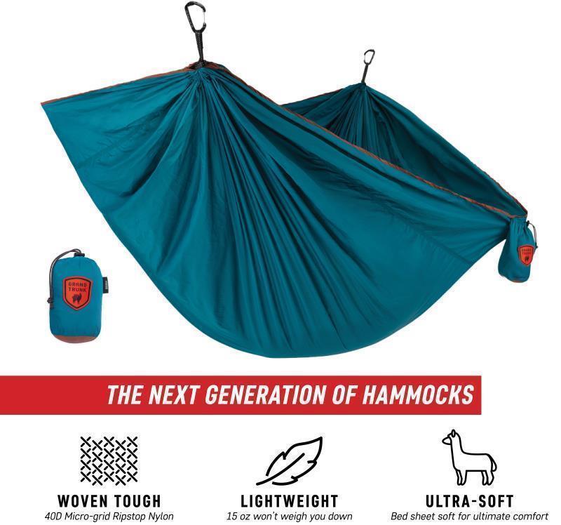 TrunkTech Double Hammock - Deep Teal / Maroon 4