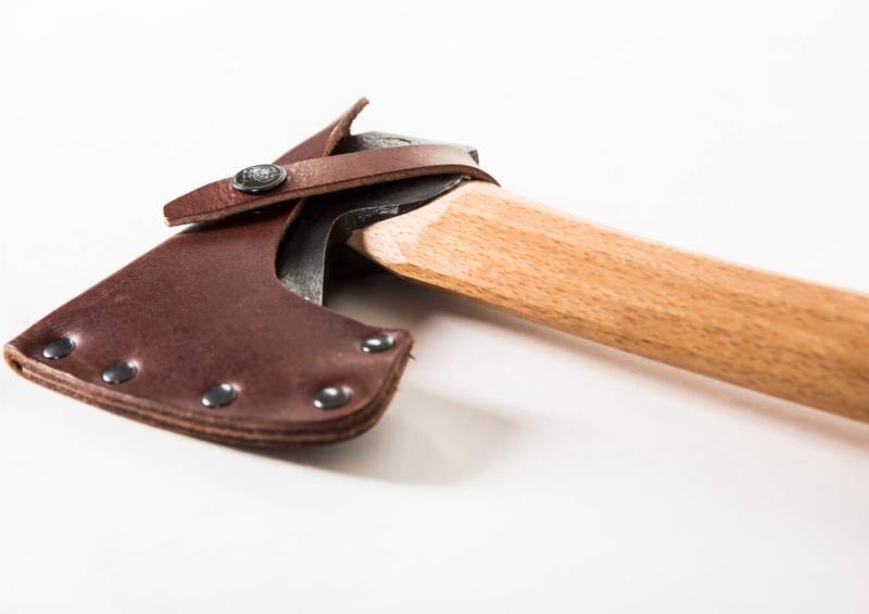 Large Carving Axe, Double Grinded, Carved Handle - 37cm / 14.5" - Not Applicable 4
