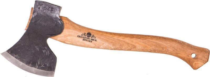 Large Carving Axe, Grinded Right Side, Carved Handle - 37cm / 14.5" - Not Applicable 1