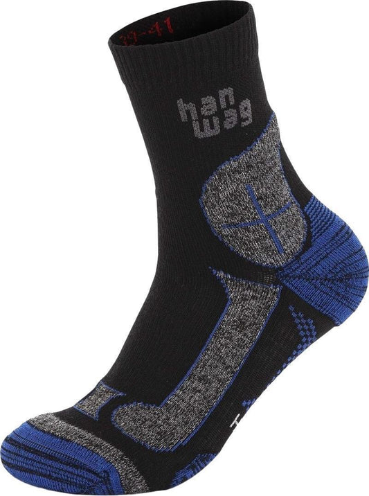 Hike Merino Socks - Black / Royal Blue 1