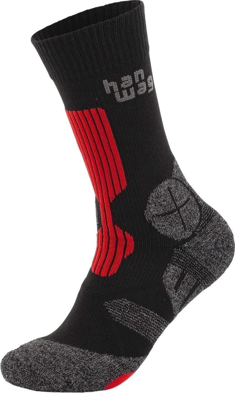 Trek Socks - Asphalt / Red 1