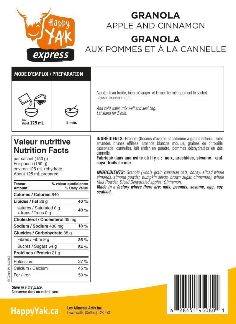 Apple and Cinnamon Granola - 1 Portion - Not Applicable 2