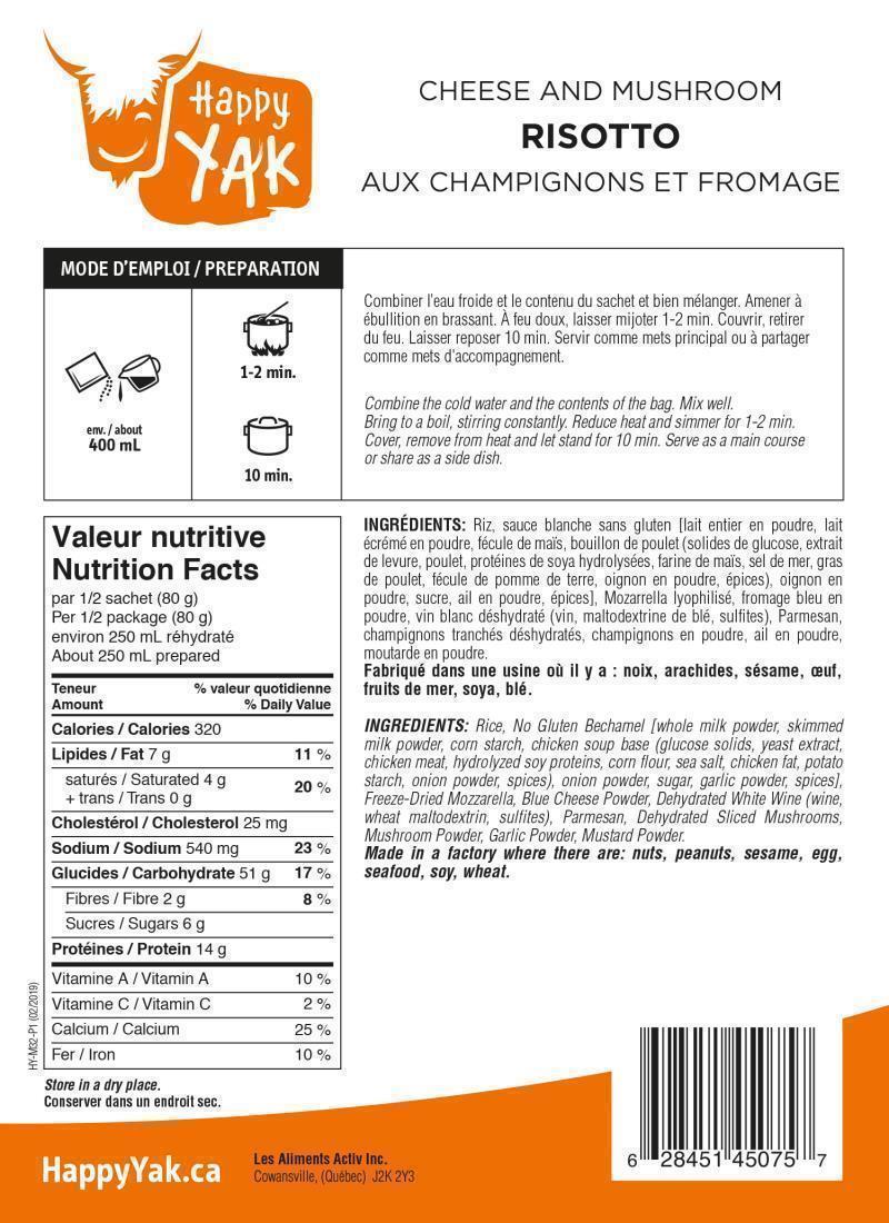 Cheese & Mushroom Risotto - 1 Portion - Not Applicable 2