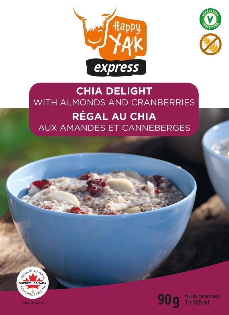 Chia Delight w/ Almonds & Cranberries - 1 Portion - Not Applicable 1