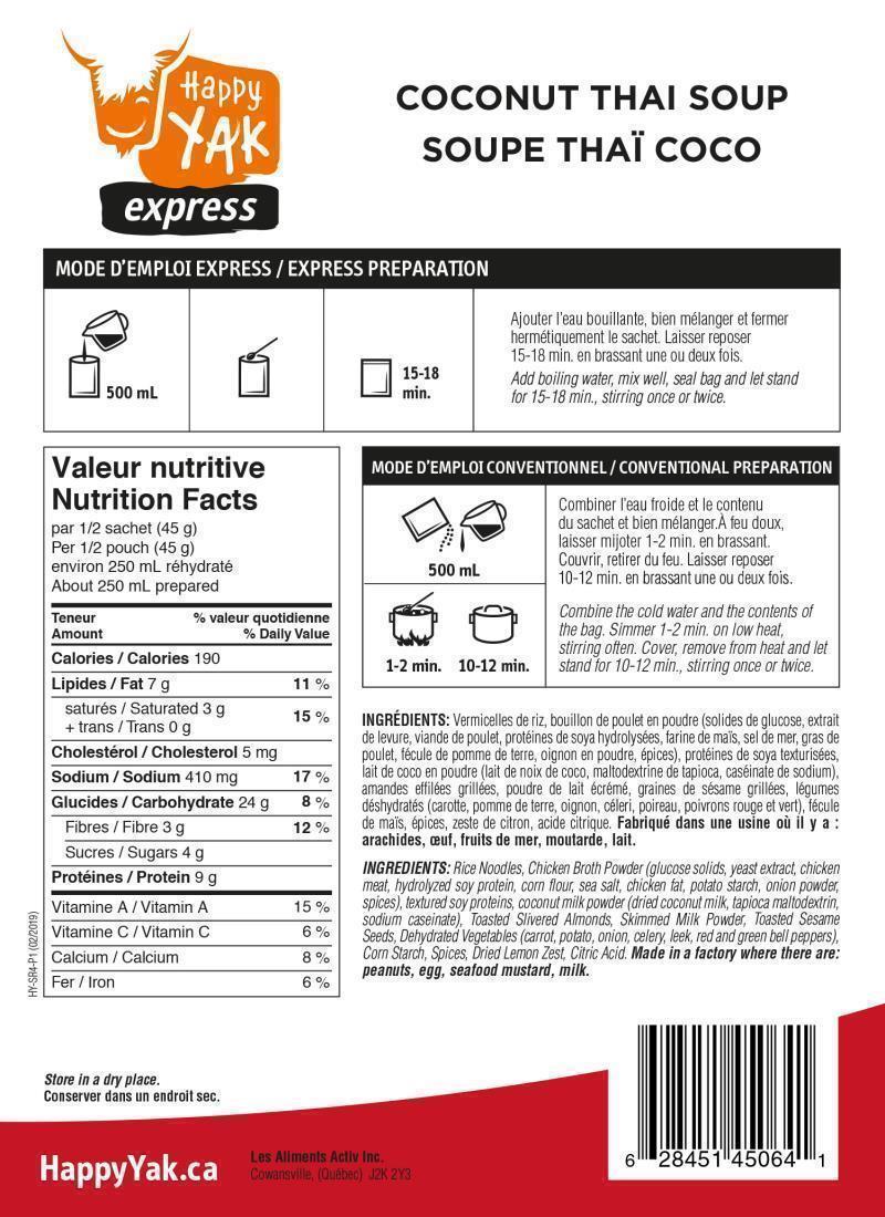 Coconut Thai Soup - 1 Portion - Not Applicable 2