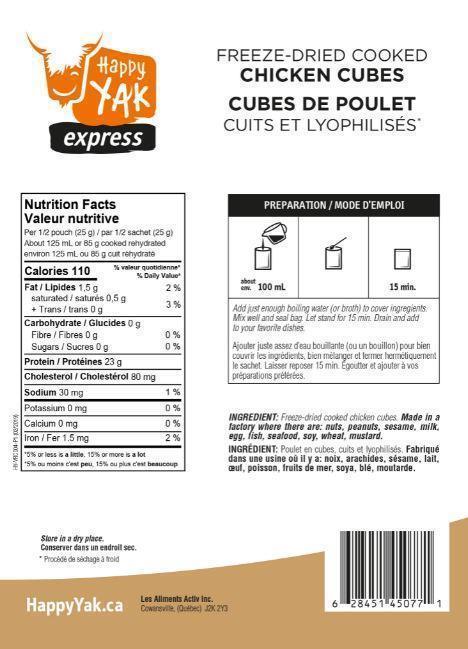 Freeze-Dried Cooked Chicken Cubes - 50g - Not Applicable 2
