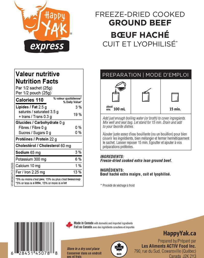 Freeze-Dried Cooked Ground Beef - 50g - Not Applicable 2