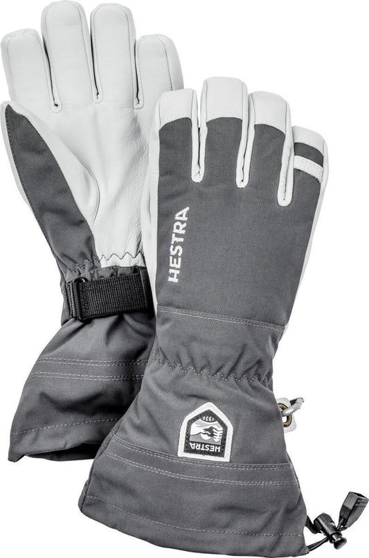 Army Leather Heli Ski Gloves - Grey 1