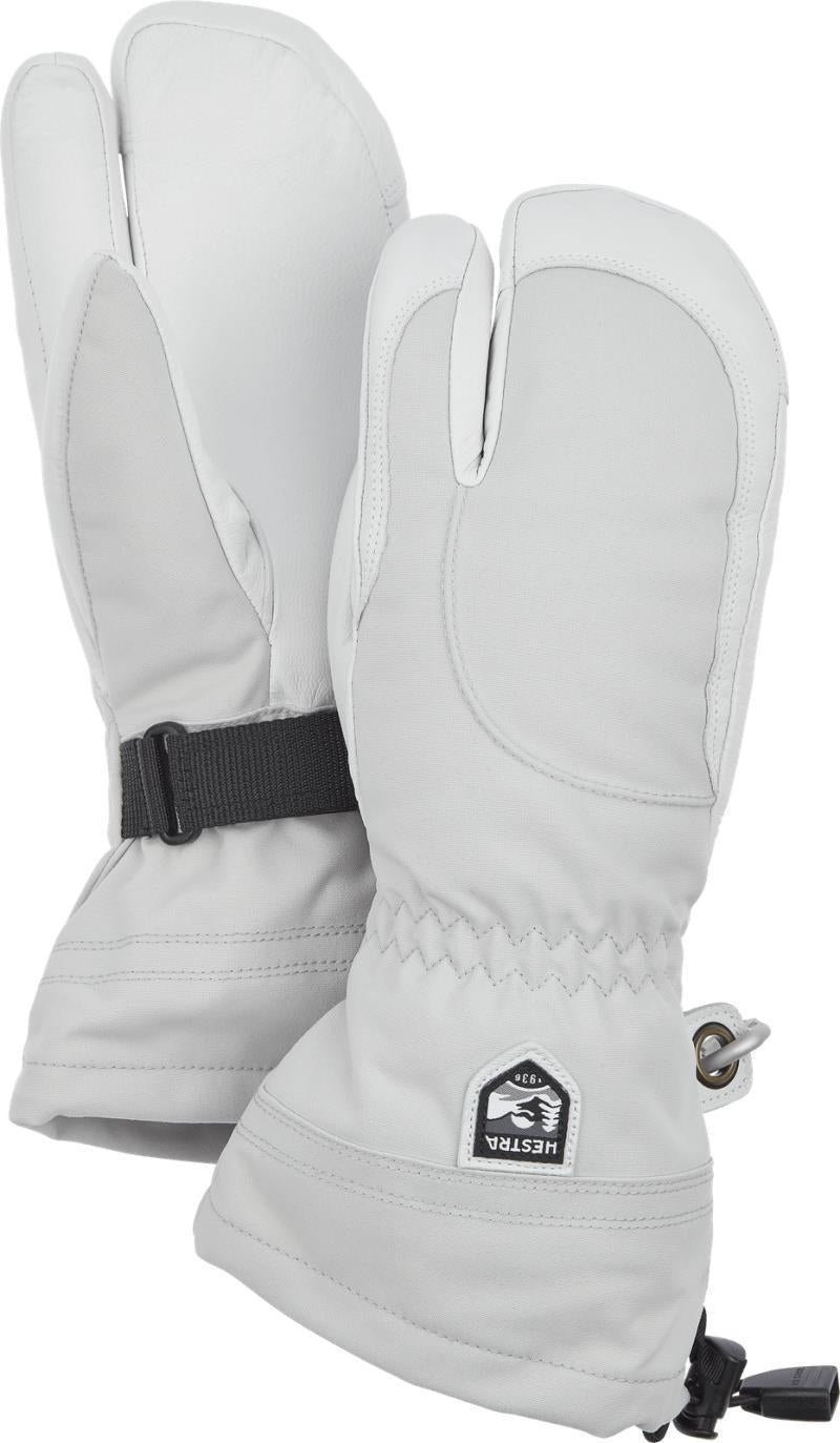 Heli Ski 3-Finger - Womens - Pale Grey / Off White 1