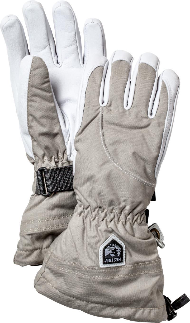 Heli Ski Gloves - Womens - Khaki / Off White 1