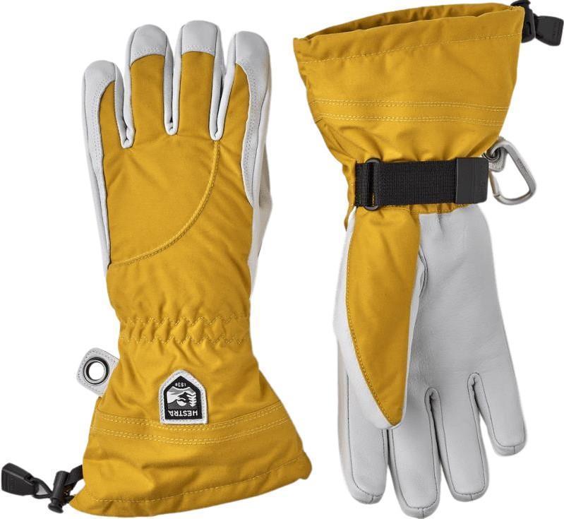 Heli Ski Gloves - Womens - Mustard / Off White 1