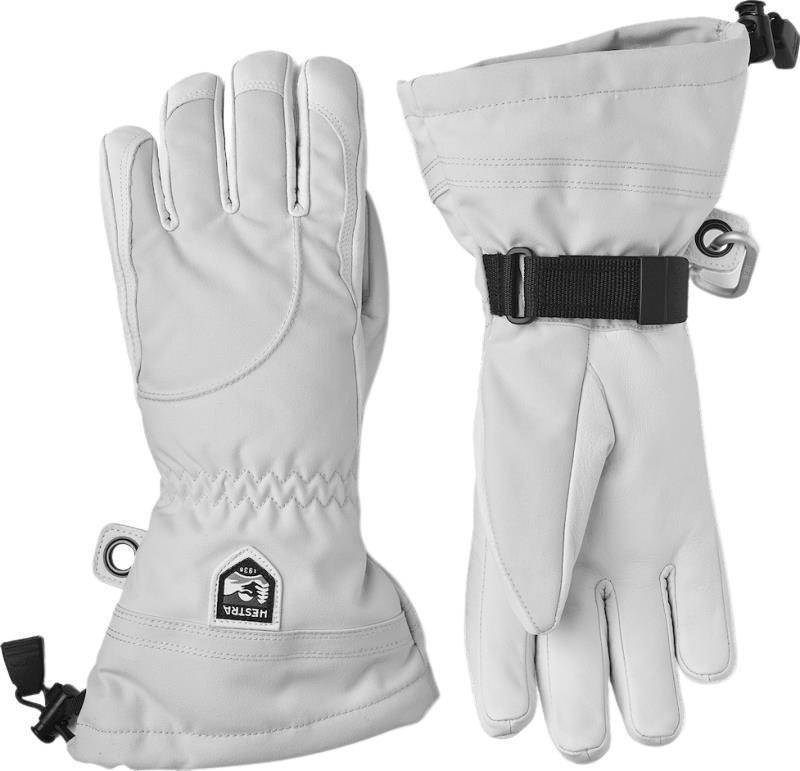 Heli Ski Gloves - Womens - Pale Grey / Off White 2