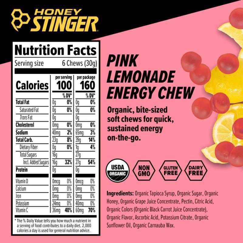 Energy Chews - Organic - Pink Lemonade 1