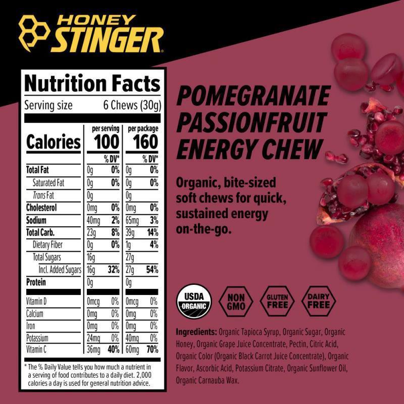 Energy Chews - Organic - Pomegranate Passionfruit 1