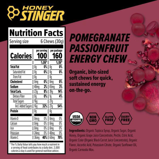 Energy Chews - Organic - Pomegranate Passionfruit 1