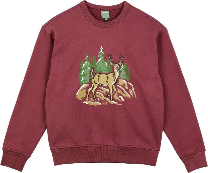 Deer Crewneck - Womens - Old Mauve 1