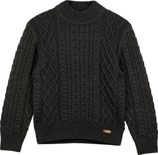 Fisherman Sweater - Mens - Charcoal 1