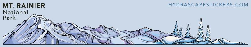 Mt. Rainier Miniscape Sticker - Not Applicable 1