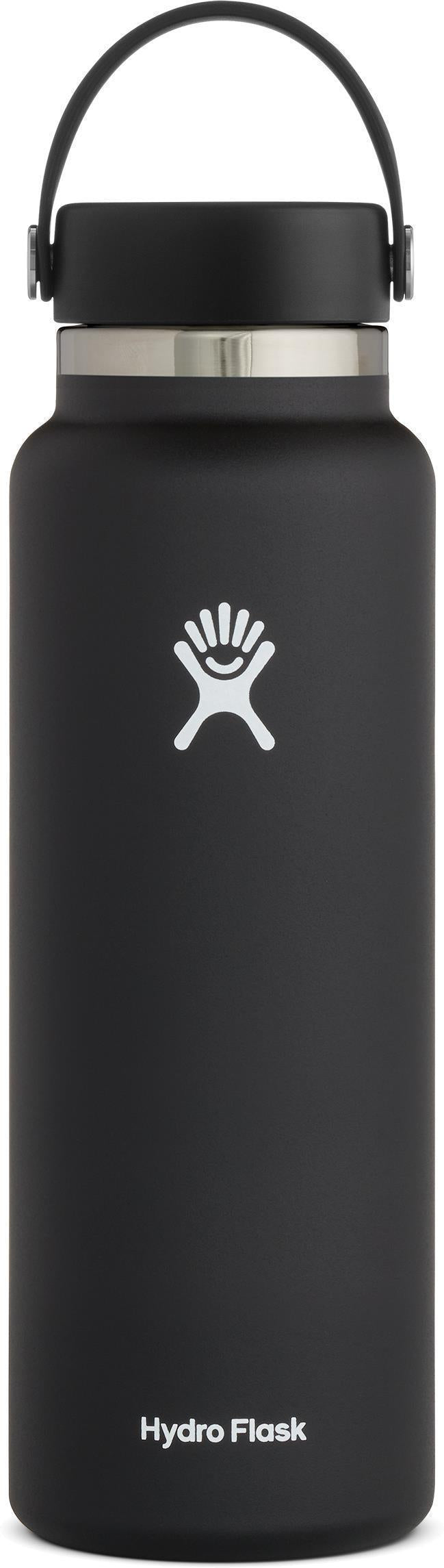 1.18L / 40oz Wide Mouth w/ Flex Cap - Black 1