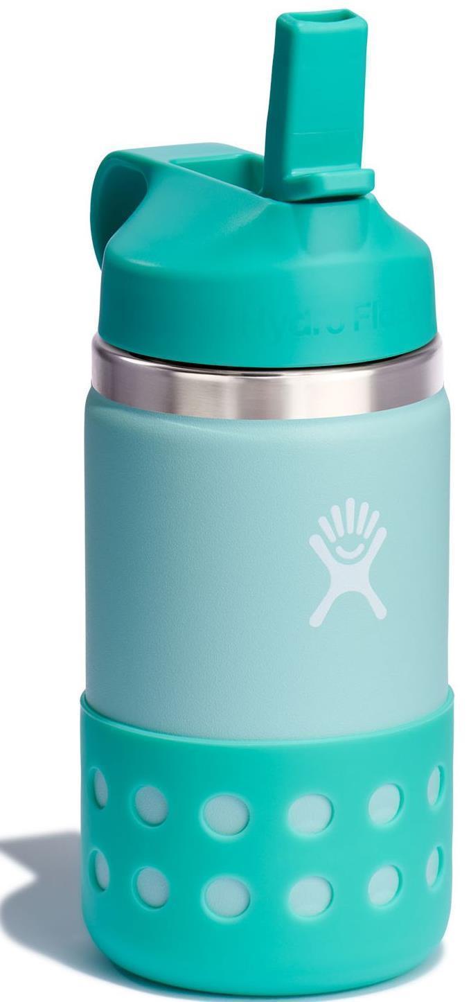354ml / 12oz Wide Mouth w/ Straw Lid & Boot - Kids - Dew 2