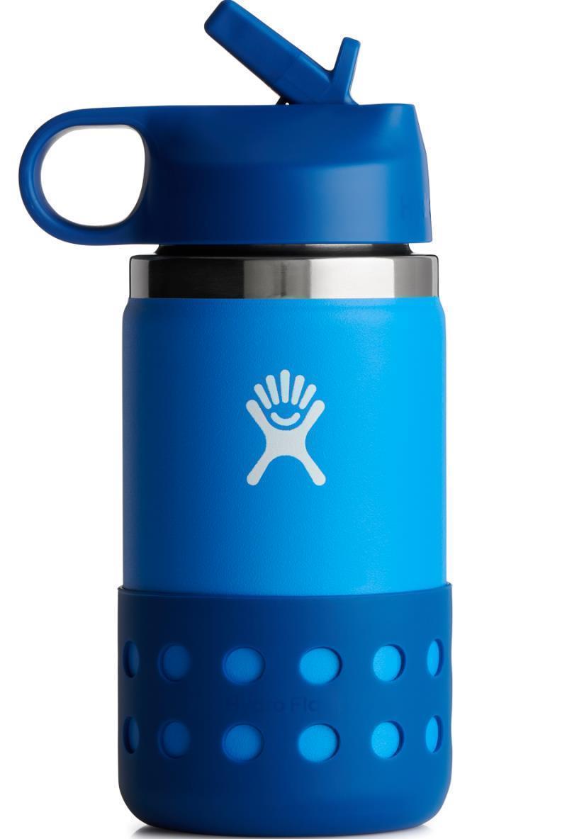 354ml / 12oz Wide Mouth w/ Straw Lid & Boot - Kids - Lake 1