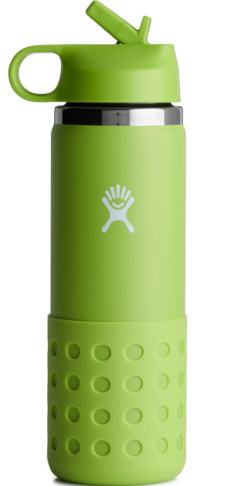 591ml / 20oz Wide Mouth w/ Straw Lid & Boot - Kids - Seagrass 1