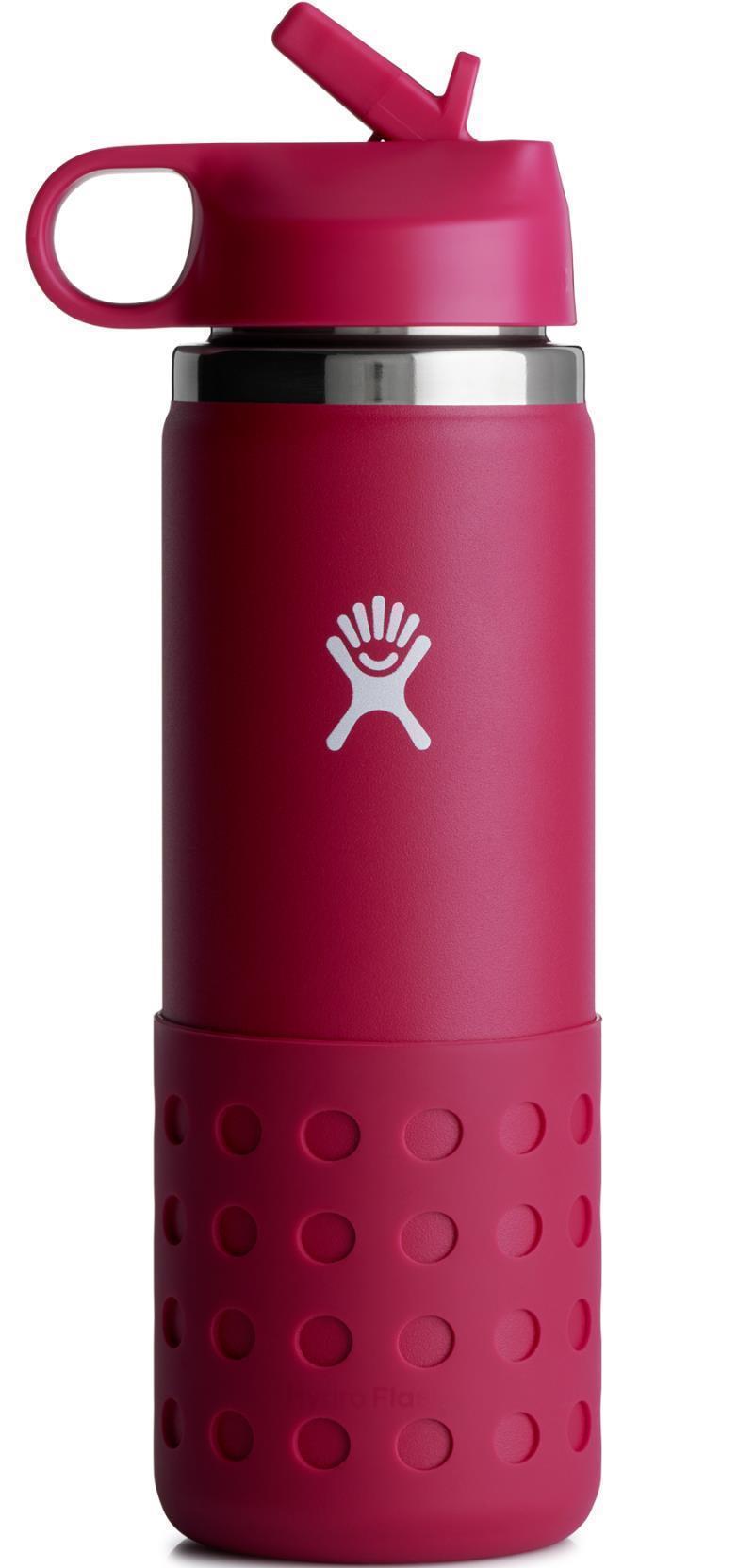 591ml / 20oz Wide Mouth w/ Straw Lid & Boot - Kids - Snapper 1