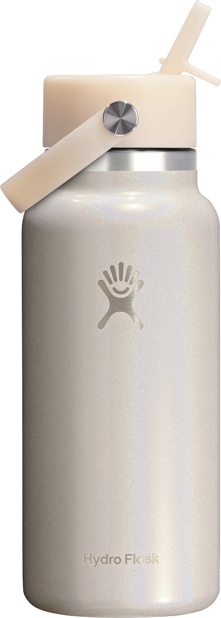 946ml / 32oz Wide Mouth with Flex Straw Cap - Limited Edition - glimmer cream 1