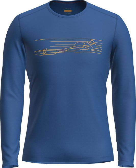 200 Oasis LS Crewe - Ski Stripes - Mens - Lazurite 1
